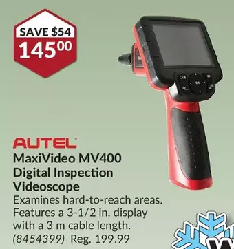 Princess Auto Autel maxivideo mv400 digital inspection videoscope offer
