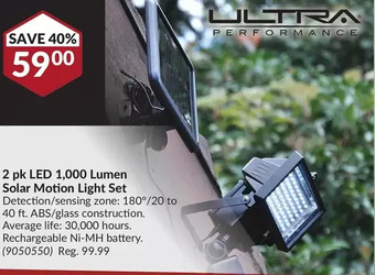 Princess Auto Ultra 2 pk led 1,000 lumen solar motion light set offer