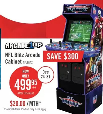 The Brick Arcade1up nfl blitz legends arcade cabinet with riser offer