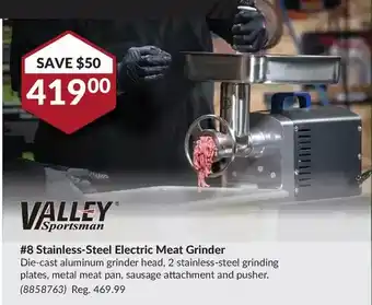 Princess Auto Valley stainless-steel electric meat grinder offer
