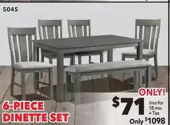 Surplus Furniture Hawthorne gray 6-piece dinette set offer