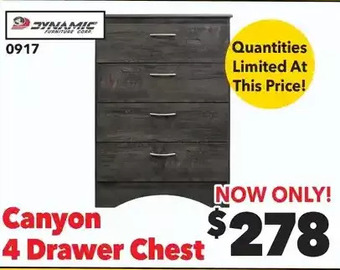 Canyon maple 4 drawer chest