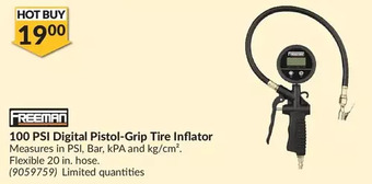 Princess Auto Freeman 100 psi digital pistol-grip tire inflator offer