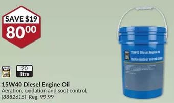 Princess Auto 15w40 diesel engine oil offer
