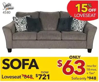 Surplus Furniture Nemoli slate sofa offer