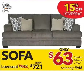 Surplus Furniture Dorsten slate sofa offer