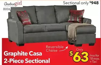 Graphite casa 2-piece sectional
