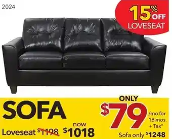 Surplus Furniture Soft touch onyx leather match sofa offer
