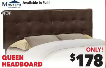 Surplus Furniture Queen brown leather look headboard offer