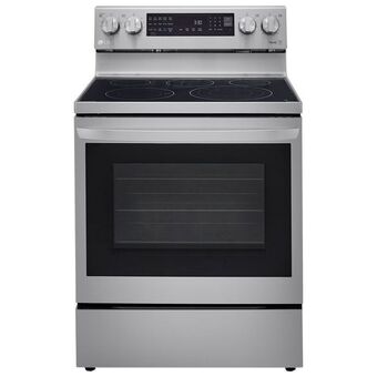 Best Buy Lg 30" 6.3 cu. ft. true convection 5-element electric air fry range (lrel6325f) - stainless steel offer