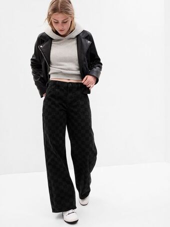 Gap Teen wide stride jeans with washwell offer