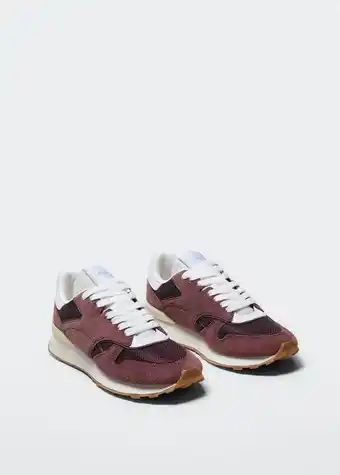 Mango Lace-up suede sneakers offer
