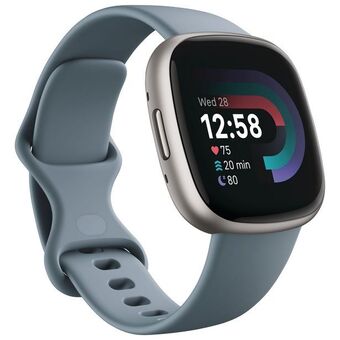 Best Buy Fitbit versa 4 + premium smartwatch with heart rate monitor - waterfall blue offer