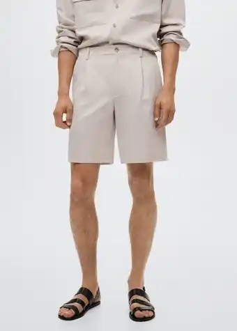 Linen lyocell bermuda shorts