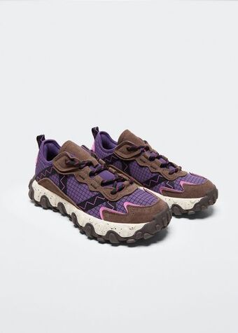 Mango Leather panel sneakers offer