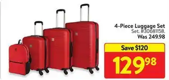 Walmart 4-piece luggage set offer