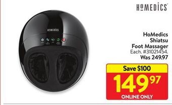 Walmart Homedics shiatsu foot massager offer