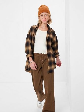 Teen 100% organic cotton flannel shirt