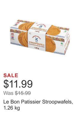 Costco Le bon patissier stroopwafels, 1.26 kg offer
