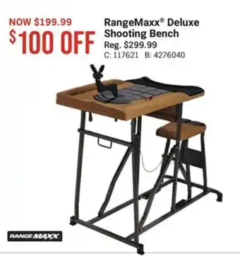 Bass Pro Rangemaxx® deluxe shooting bench offer