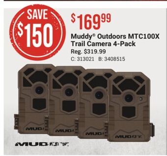 Bass Pro Muddy® outdoors trail camera 4-pack offer