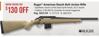Bass Pro Ruger® american ranch bolt-action rifle offer