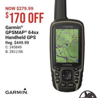Bass Pro Garmin® gpsmap® 64sx handheld gps offer