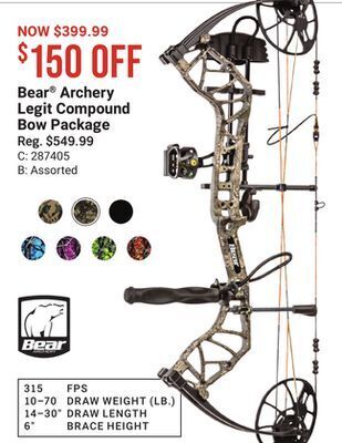 Bass Pro Bear archery legit compound bow package offer
