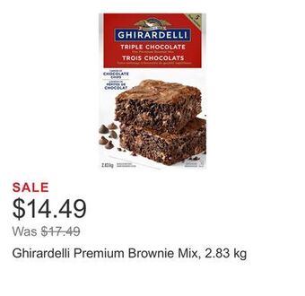 Costco Ghirardelli premium brownie mix, 2.83 kg offer