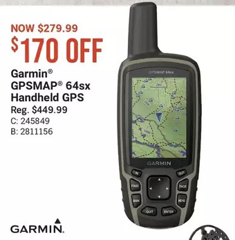 Cabela's Garmin gpsmap 64sx handheld gps offer