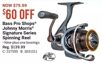 Cabela's Bass pro shops johnny morris signature series spinning reel offer