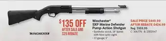 Cabela's Winchester sxp marine defender pump-action shotgun offer