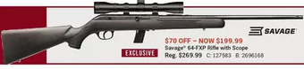 Cabela's Savage 64-fxp rifle with scope offer