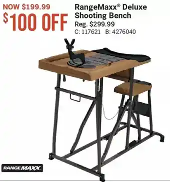 Cabela's Rangemaxx deluxe shooting bench offer