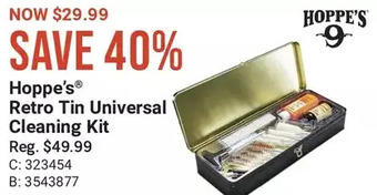 Cabela's Hoppe's retro tin universal cleaning kit offer