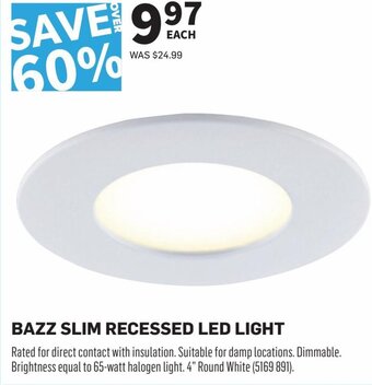 Co-op Bazz Slim Recessed Led Light offer