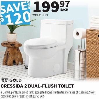 Co-op Gold Cressida 2 Dual-Flush Toilet offer