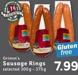 IGA Grimm's Sausage Rings 300 g- 375 g offer