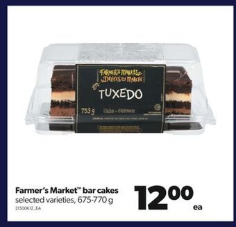 Real Canadian Superstore Farmer's market™ bar cakes, 675-770 g offer