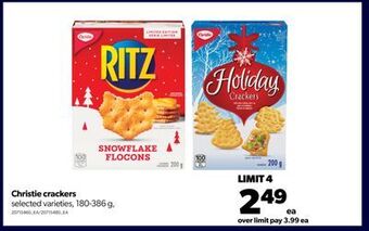 Real Canadian Superstore Christie crackers, 180-386 g offer