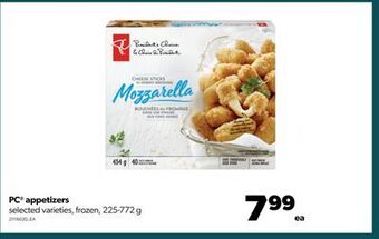 Real Canadian Superstore Pc® appetizers, 225-772 g offer