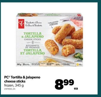 Real Canadian Superstore Pc® tortilla & jalapeno cheese sticks, 345 g offer