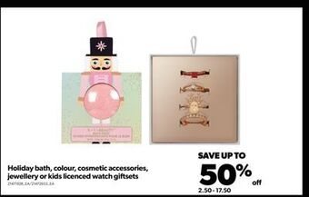 Real Canadian Superstore Holiday bath, colour, cosmetic accessories, jewellery or kids licenced watch giftsets offer