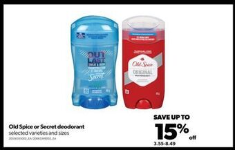 Real Canadian Superstore Old spice or secret deodorant offer