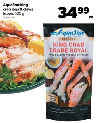 Real Canadian Superstore Aquastar king crab legs & claws, 500 g offer