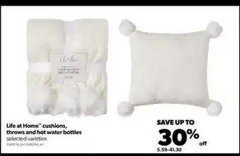 Real Canadian Superstore Life at home™ cushions, throws and hot water bottles offer