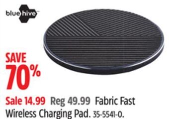 Canadian Tire Bluehive fabric fast wireless charging pad offer