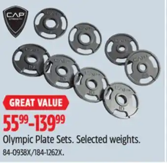 Canadian Tire Cap barbell olympic plate weight set, 25-lb, 2-pc offer