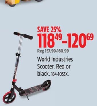 Canadian Tire World industries scooter offer