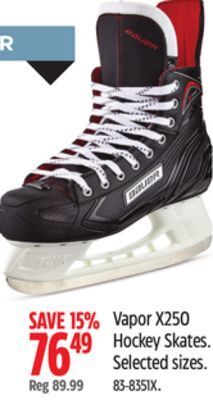 Canadian Tire Vapor x250 hockey skates offer